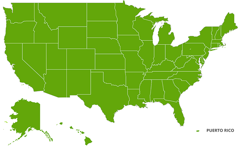 United States basic map.