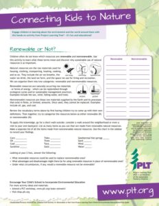 renewable or not family activity