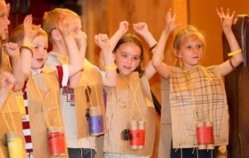Kids pretending to be trees