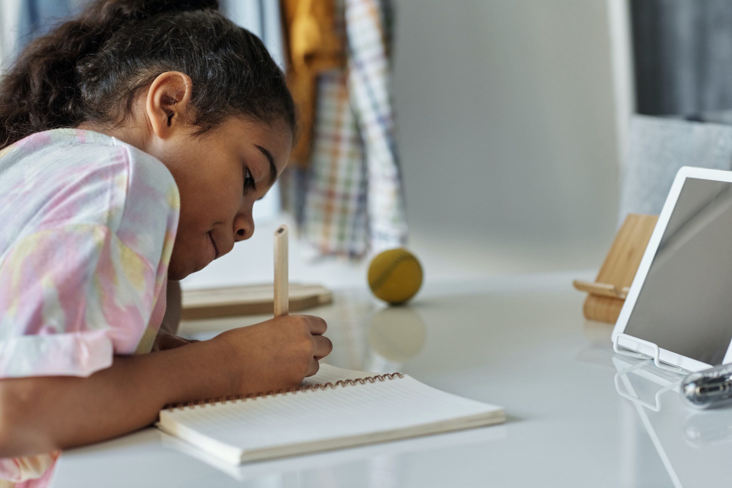 Girl writing letter