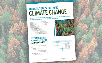 Climate change forest literacy PDF image