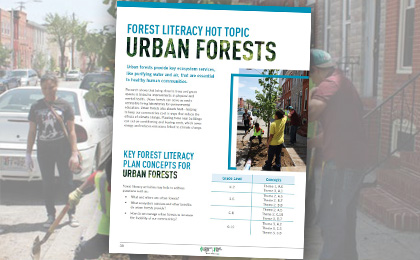 screenshot of forest literacy urban forests PDF