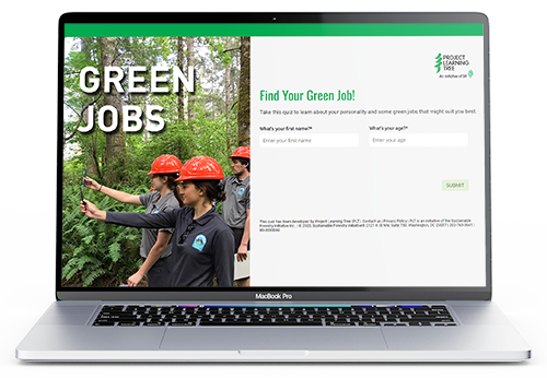 Green Jobs quiz on Macbook Pro