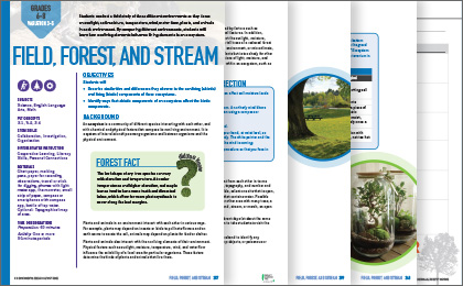 Field forest and stream sample activity thumbnail